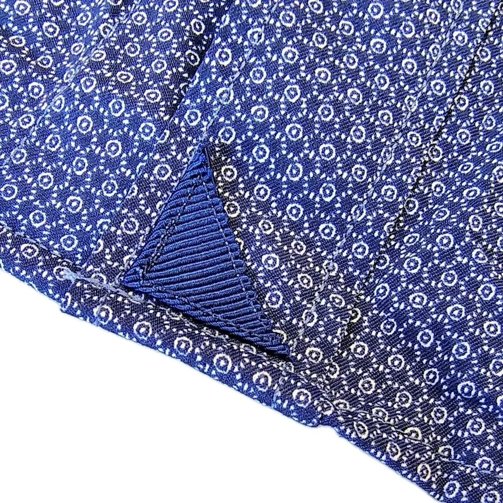 NWT UNTUCKit Mens Nylon Shirt Large Performance Blue Micro Print Slim Fit New
